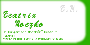 beatrix moczko business card